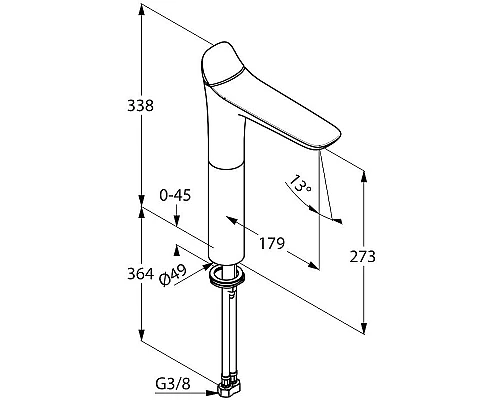 Приобрести Смеситель для раковины Kludi Ambienta 532980575 Хром в магазине сантехники Santeh-Crystal.ru