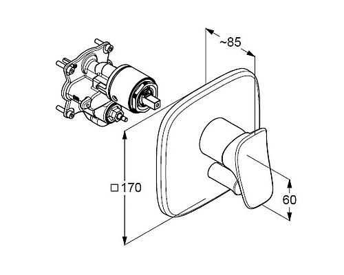 Заказать Смеситель для душа Kludi Ambienta 536500575 Хром в магазине сантехники Santeh-Crystal.ru