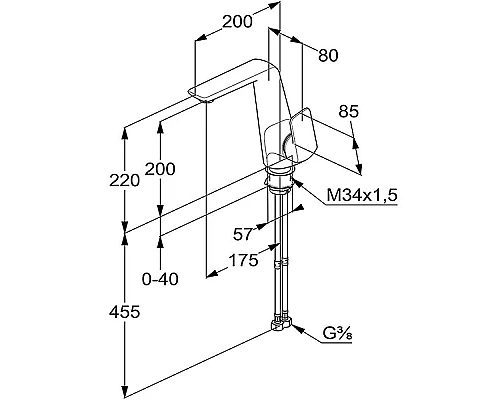 Заказать Смеситель для раковины Kludi Ameo 410240575 Хром в магазине сантехники Santeh-Crystal.ru