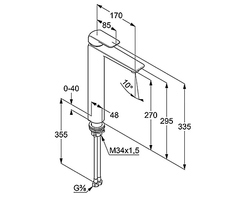 Заказать Смеситель для раковины Kludi Ameo 412980575 Хром в магазине сантехники Santeh-Crystal.ru