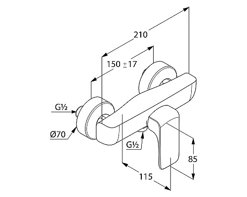 Приобрести Смеситель для душа Kludi Ameo 417100575 Хром в магазине сантехники Santeh-Crystal.ru