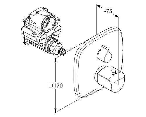Приобрести Смеситель для душа Kludi Ameo 418300575 Хром в магазине сантехники Santeh-Crystal.ru