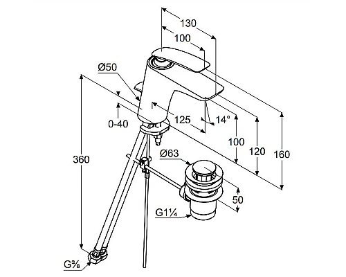 Заказать Смеситель для раковины Kludi Balance 520230575 Хром в магазине сантехники Santeh-Crystal.ru