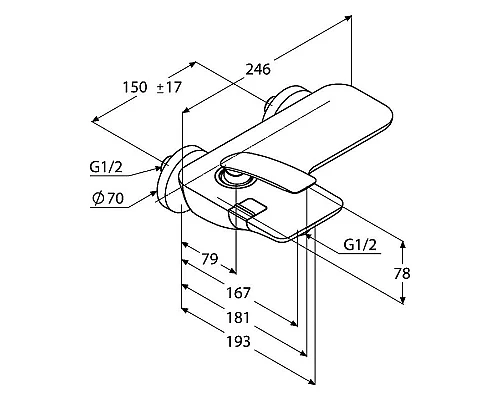 Приобрести Смеситель для ванны Kludi Balance 524450575 Хром в магазине сантехники Santeh-Crystal.ru