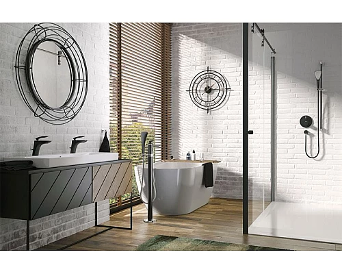 Купить Смеситель для раковины Kludi Balance 520238775 Черный Хром в магазине сантехники Santeh-Crystal.ru