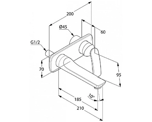 Заказать Смеситель для раковины Kludi Balance 522468775 Черный Хром в магазине сантехники Santeh-Crystal.ru