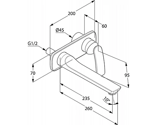 Заказать Смеситель для раковины Kludi Balance 522478775 Черный Хром в магазине сантехники Santeh-Crystal.ru