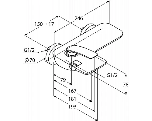 Заказать Смеситель для ванны Kludi Balance 524458775 Черный Хром в магазине сантехники Santeh-Crystal.ru