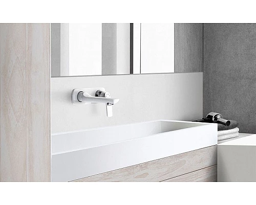 Купить Смеситель для раковины Kludi Balance 522469175 Белый Хром в магазине сантехники Santeh-Crystal.ru