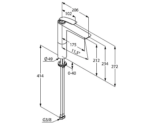 Приобрести Смеситель для раковины Kludi Balance 522960575 Хром в магазине сантехники Santeh-Crystal.ru