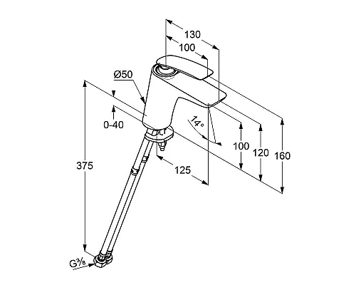 Приобрести Смеситель для раковины Kludi Balance 520269175 Белый Хром в магазине сантехники Santeh-Crystal.ru