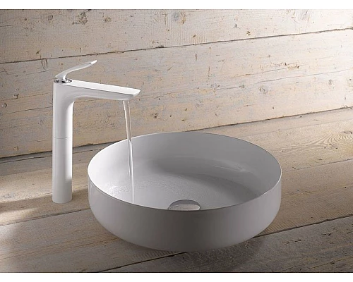 Купить Смеситель для раковины Kludi Balance 522989175 Белый Хром в магазине сантехники Santeh-Crystal.ru