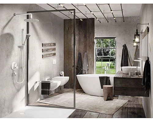 Купить Смеситель для раковины Kludi Balance 522989175 Белый Хром в магазине сантехники Santeh-Crystal.ru