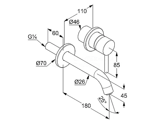 Купить Смеситель для раковины Kludi Bozz 382440576 Хром в магазине сантехники Santeh-Crystal.ru