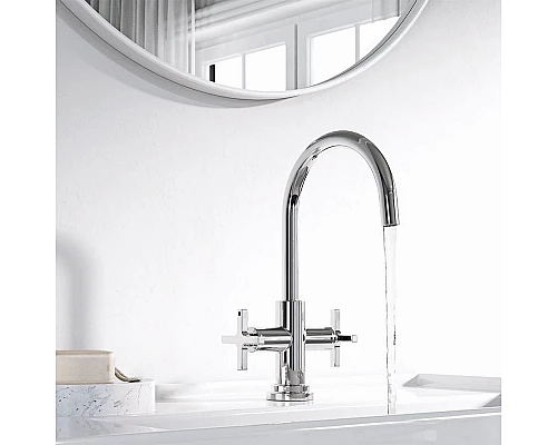 Приобрести Смеситель для раковины Kludi Nova Fonte 201180520 Хром в магазине сантехники Santeh-Crystal.ru