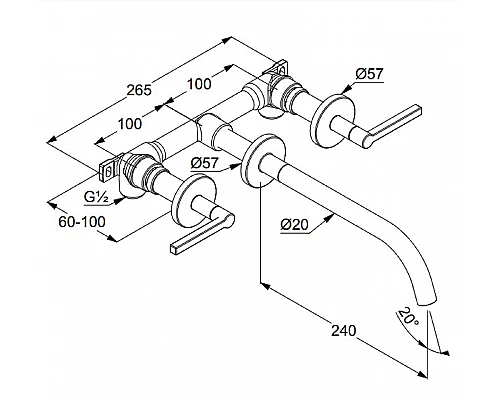 Заказать Смеситель для раковины Kludi Nova Fonte 201460515 Хром в магазине сантехники Santeh-Crystal.ru