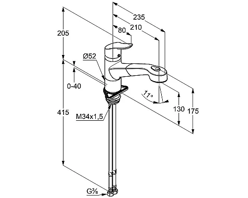 Заказать Смеситель для кухни Kludi Objekta 325810575 Хром в магазине сантехники Santeh-Crystal.ru