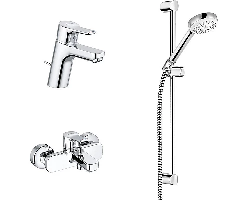 Приобрести Комплект смесителей Kludi Pure Easy 376850565 Хром в магазине сантехники Santeh-Crystal.ru