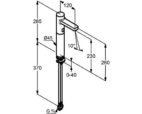 Заказать Смеситель для раковины Kludi Zenta 3810605 Хром в магазине сантехники Santeh-Crystal.ru