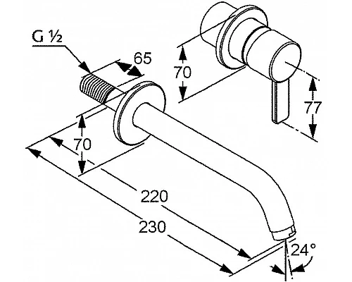 Приобрести Смеситель для раковины Kludi Zenta 382450575 Хром в магазине сантехники Santeh-Crystal.ru