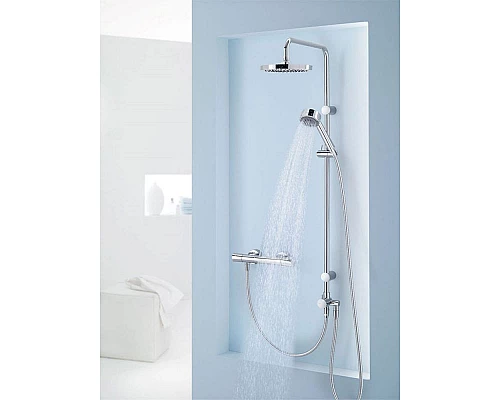 Купить Смеситель для душа Kludi Zenta 351000538 с термостатом Хром в магазине сантехники Santeh-Crystal.ru