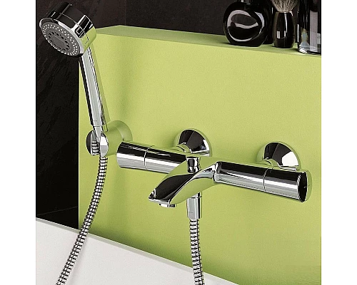 Приобрести Смеситель для ванны Kludi Zenta 351010538 с термостатом Хром в магазине сантехники Santeh-Crystal.ru