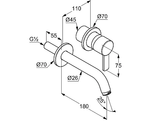 Приобрести Смеситель для раковины Kludi Zenta 382440575 Хром в магазине сантехники Santeh-Crystal.ru