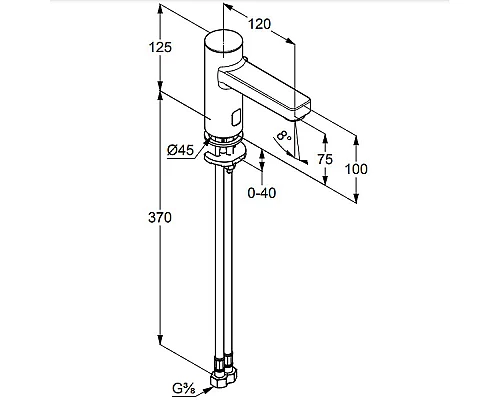 Приобрести Смеситель для раковины Kludi Zenta 3820005 Хром в магазине сантехники Santeh-Crystal.ru