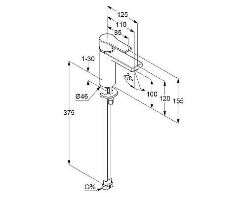 Заказать Смеситель для раковины Kludi Zenta SL 482920565 Хром в магазине сантехники Santeh-Crystal.ru