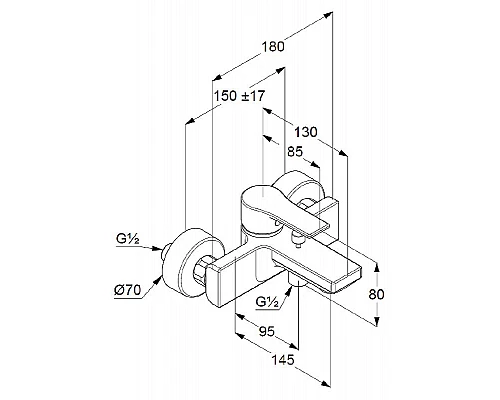 Заказать Смеситель для ванны Kludi Zenta SL 486700565 Хром в магазине сантехники Santeh-Crystal.ru