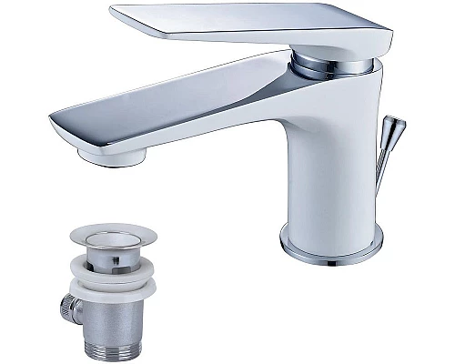 Заказать Смеситель для раковины Lemark Allegro LM5906CW Хром Белый в магазине сантехники Santeh-Crystal.ru