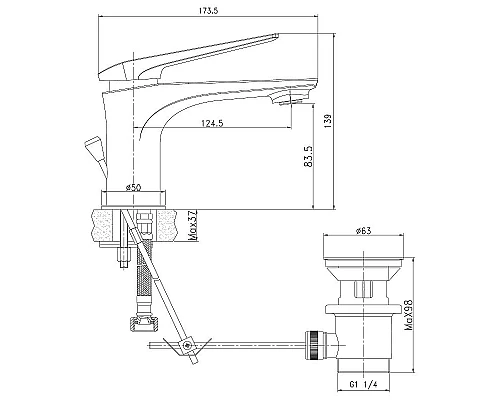 Заказать Смеситель для раковины Lemark Allegro LM5906CW Хром Белый в магазине сантехники Santeh-Crystal.ru