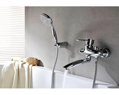 Купить Смеситель для ванны Lemark Atlantiss LM3214C универсальный Хром в магазине сантехники Santeh-Crystal.ru