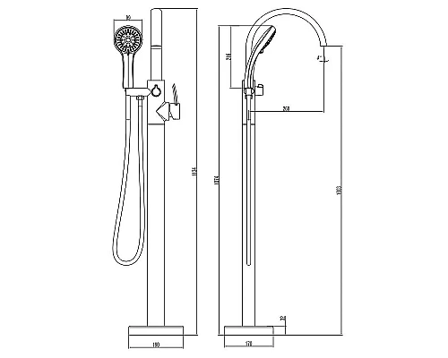 Приобрести Смеситель для ванны Lemark Atlantiss LM3244C Хром в магазине сантехники Santeh-Crystal.ru