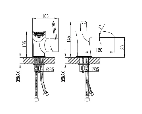 Заказать Смеситель для раковины Lemark Atlantiss LM3246C Хром в магазине сантехники Santeh-Crystal.ru