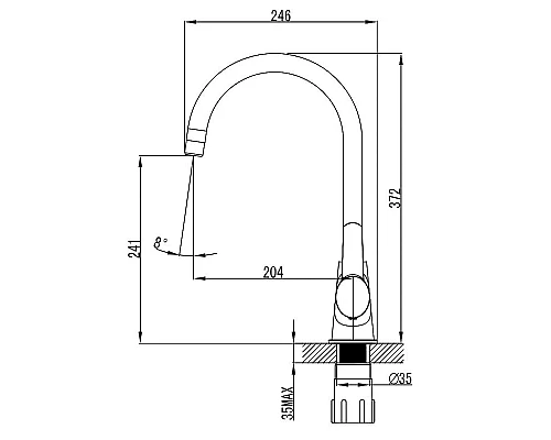 Приобрести Смеситель для кухни Lemark Atlantiss LM3255C Хром в магазине сантехники Santeh-Crystal.ru
