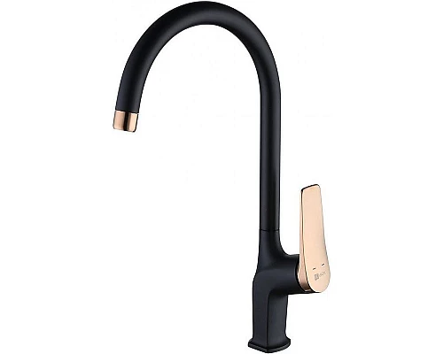 Заказать Смеситель для кухни Lemark Bronx LM3705BLR Черный Золото в магазине сантехники Santeh-Crystal.ru