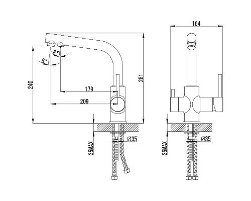 Заказать Смеситель для кухни Lemark Comfort LM3061PGS Серый шелк в магазине сантехники Santeh-Crystal.ru