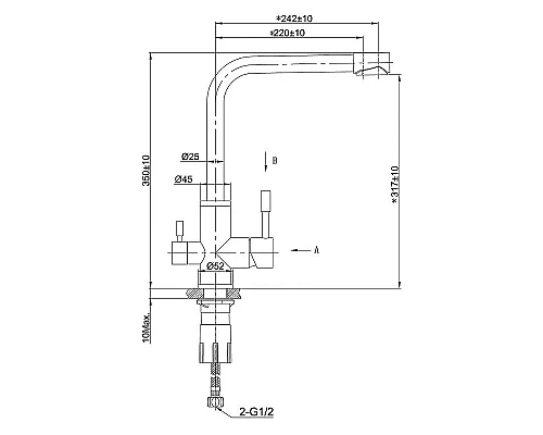 Приобрести Смеситель для кухни Lemark Expert LM5061BLN Черный в магазине сантехники Santeh-Crystal.ru