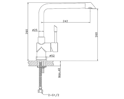 Заказать Смеситель для кухни Lemark Expert LM5074S Хром матовый в магазине сантехники Santeh-Crystal.ru