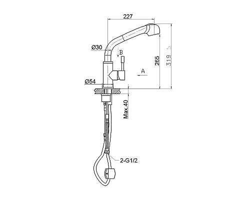 Купить Смеситель для кухни Lemark Expert LM5076S Матовый хром в магазине сантехники Santeh-Crystal.ru