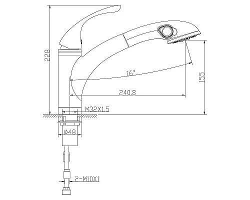 Купить Смеситель для кухни Lemark Intense LM5650C Хром в магазине сантехники Santeh-Crystal.ru