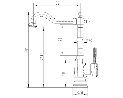 Приобрести Смеситель для кухни Lemark Jasmine LM6605ORB Черная бронза в магазине сантехники Santeh-Crystal.ru