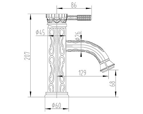 Приобрести Смеситель для раковины Lemark Jasmine LM6606ORB Черная бронза в магазине сантехники Santeh-Crystal.ru