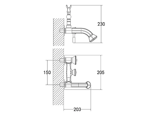 Заказать Смеситель для ванны Lemark Jasmine LM6612B Бронза в магазине сантехники Santeh-Crystal.ru