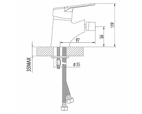 Купить Смеситель для биде Lemark Luna LM4108C Хром в магазине сантехники Santeh-Crystal.ru