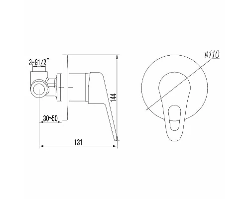Заказать Смеситель для душа Lemark Luna LM4123C Хром в магазине сантехники Santeh-Crystal.ru