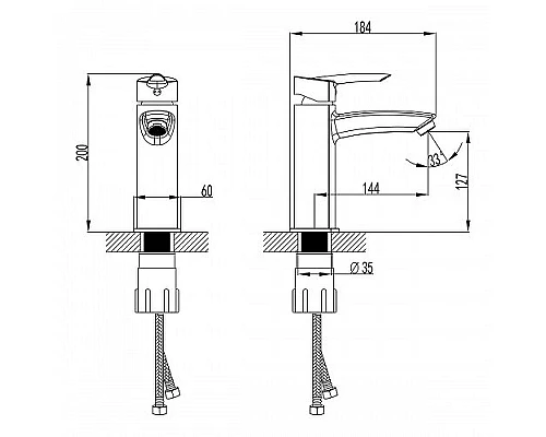 Купить Смеситель для раковины Lemark Mars LM3537C Хром в магазине сантехники Santeh-Crystal.ru
