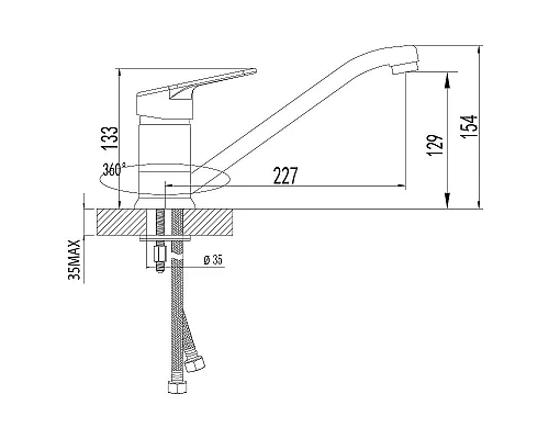 Приобрести Смеситель для кухни Lemark Omega LM3104C Хром в магазине сантехники Santeh-Crystal.ru