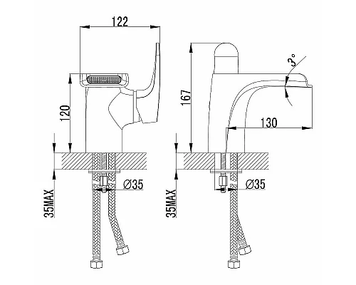 Заказать Смеситель для раковины Lemark Shift LM4346C Хром в магазине сантехники Santeh-Crystal.ru